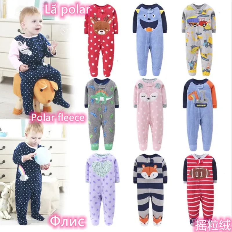 One-Piece Pajamas for Children Aged 3-10, Pajamas for Boys and Girls, Fleece One-Piece Suits, Soft and Warm