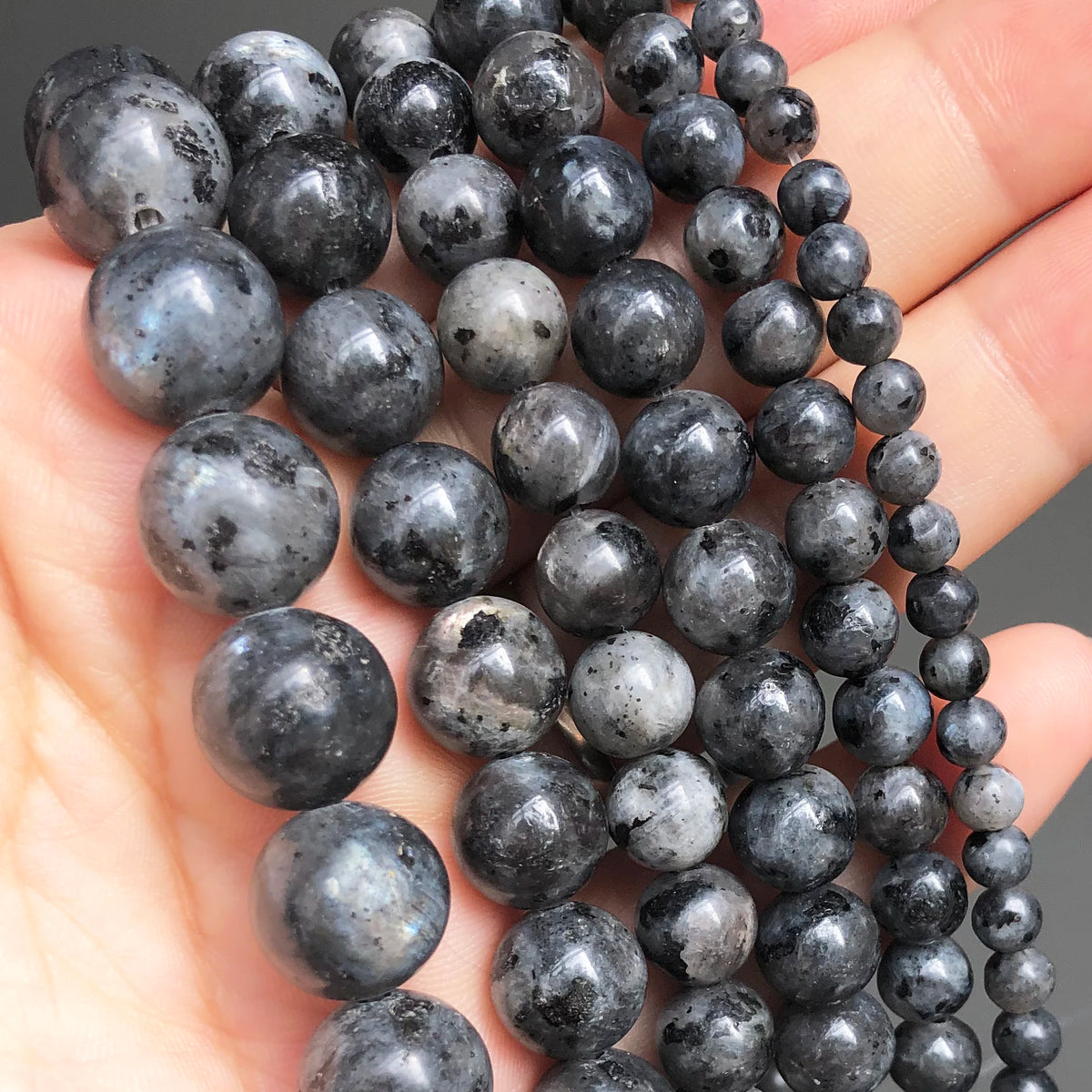 Natural Stone Dark Blue Chalcedony Jades Beads Round Loose Spacer Beads For Jewelry Making 4/6/8/10/12mm DIY Handmade Bracelets