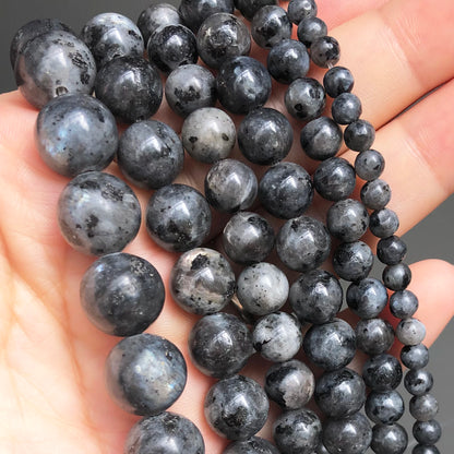 Natural Stone Dark Blue Chalcedony Jades Beads Round Loose Spacer Beads For Jewelry Making 4/6/8/10/12mm DIY Handmade Bracelets