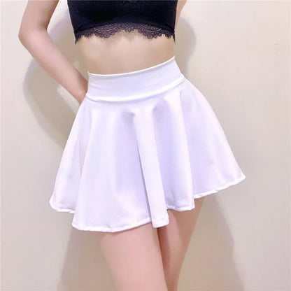 Micro Mini Skirt Club Sexy Wear Sheer See Through Skirts Sexy Women Ice Silk A-Line Pleated Skirt Low Rise Waist Ruffled Skirt