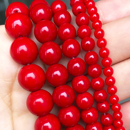 Natural Stone Dark Blue Chalcedony Jades Beads Round Loose Spacer Beads For Jewelry Making 4/6/8/10/12mm DIY Handmade Bracelets