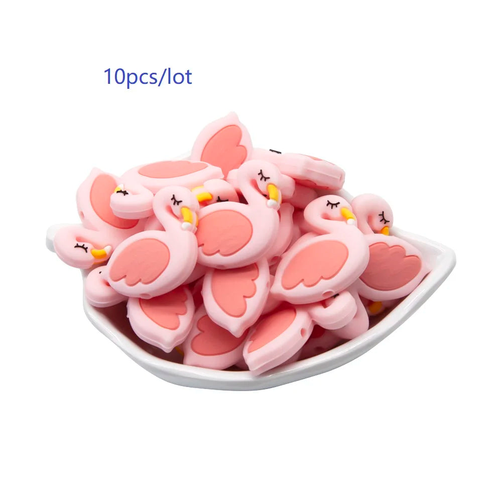 Cute-idea 10pcs/Lot Silicone Beads Teether Pacifier Nursing Chain Food Grade Teething Handmade Chewable Accessory Baby Product