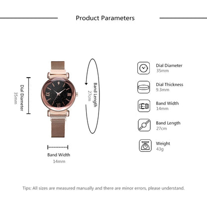 Elegant Quartz Watches Beautiful Casual Watches Women's Watches Starry Sky Bracelet Wristwatch For Women Lady