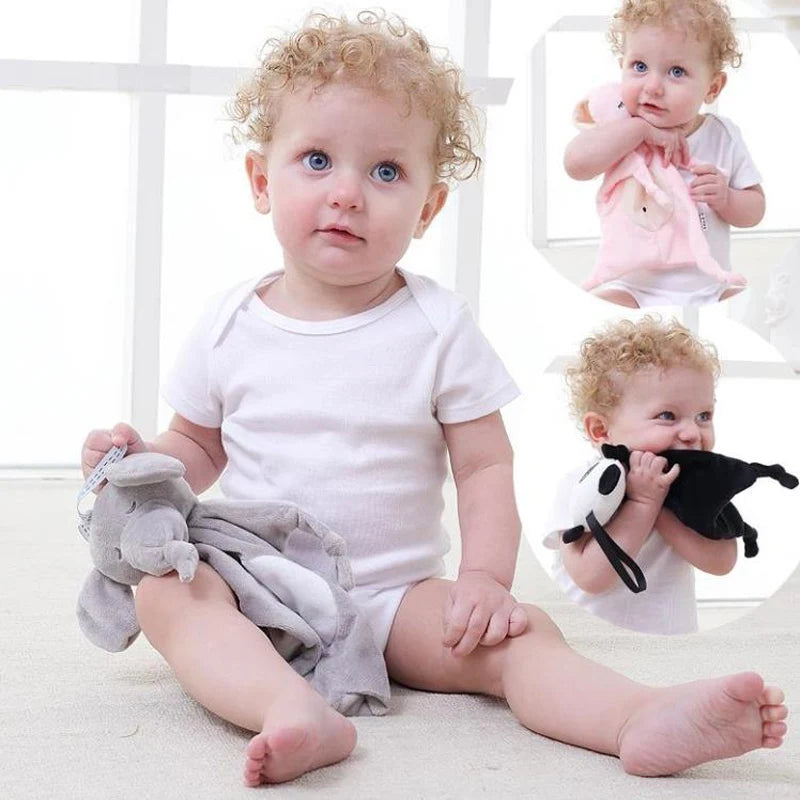 Baby Towels Newborn Baby Comforter Soothe Appease Towel Animal Rabbit Plush Dolls Soft Security Rattles Bed Bell Saliva Towel