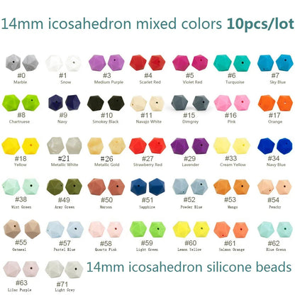 Cute-idea 10pcs/Lot Silicone Beads Teether Pacifier Nursing Chain Food Grade Teething Handmade Chewable Accessory Baby Product