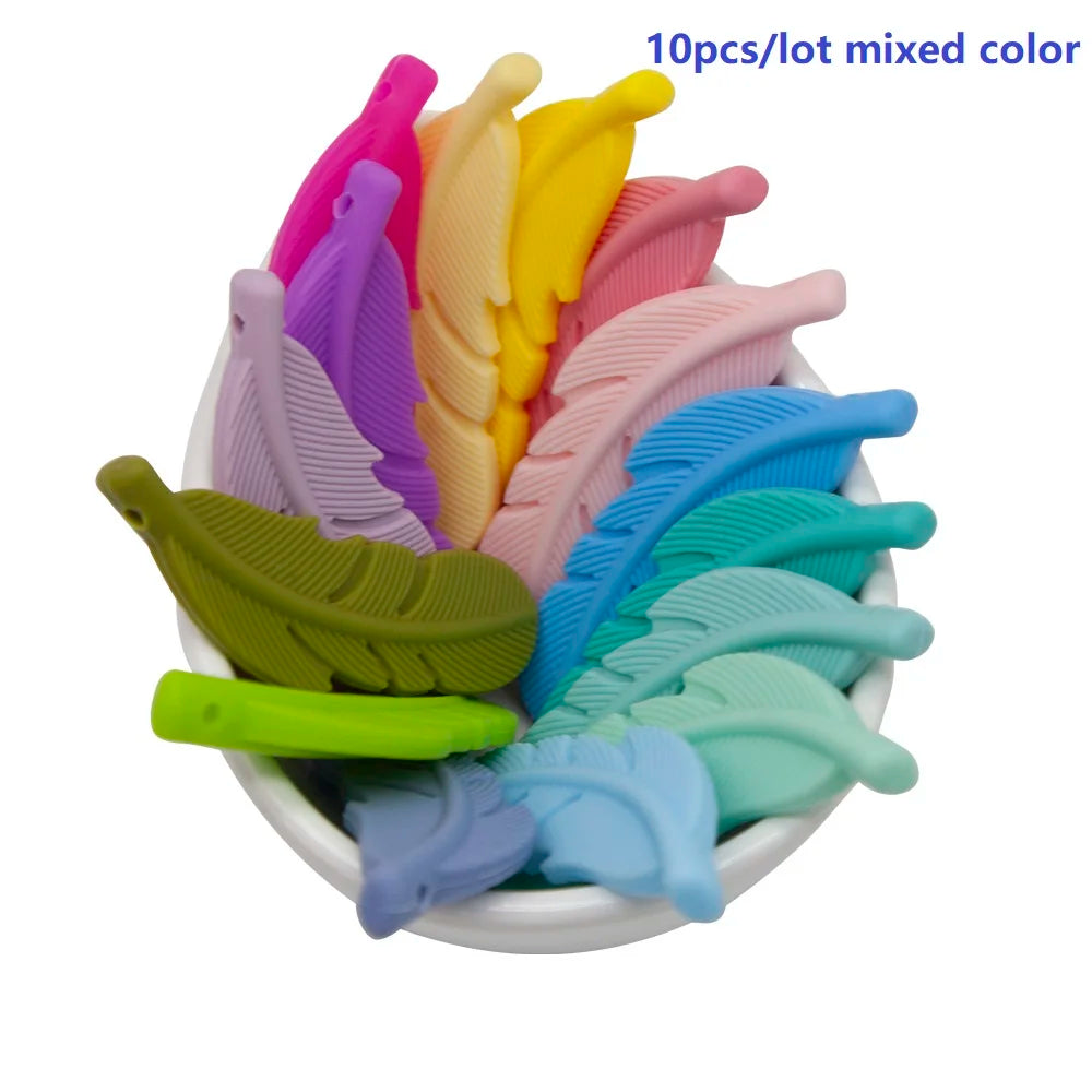 Cute-idea 10pcs/Lot Silicone Beads Teether Pacifier Nursing Chain Food Grade Teething Handmade Chewable Accessory Baby Product