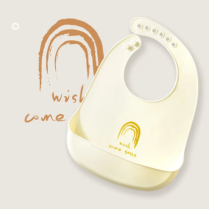 2021 Cute Baby Bibs Waterproof Silicone Bib Feeding Infant Newborn Cartoon Apron ToddlerX Adjustable Bib Burp Cloths with Pocket