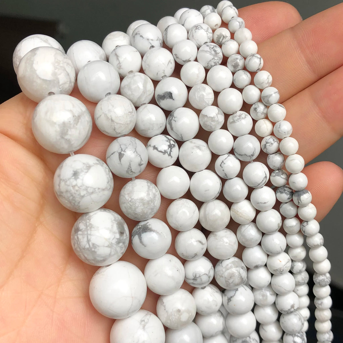 Natural Stone Dark Blue Chalcedony Jades Beads Round Loose Spacer Beads For Jewelry Making 4/6/8/10/12mm DIY Handmade Bracelets