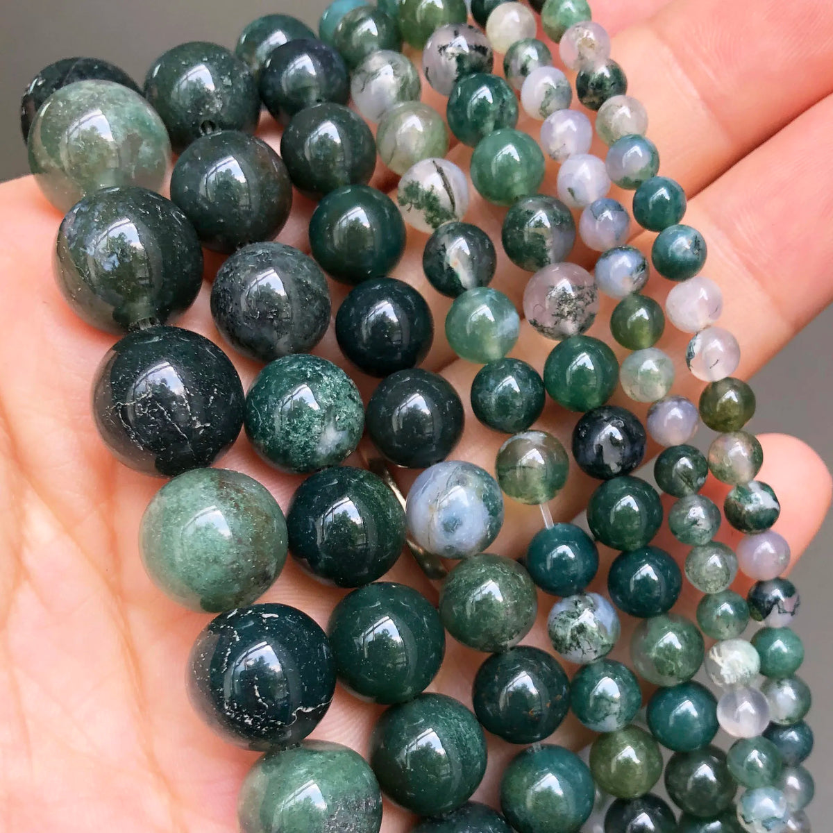 Natural Stone Dark Blue Chalcedony Jades Beads Round Loose Spacer Beads For Jewelry Making 4/6/8/10/12mm DIY Handmade Bracelets