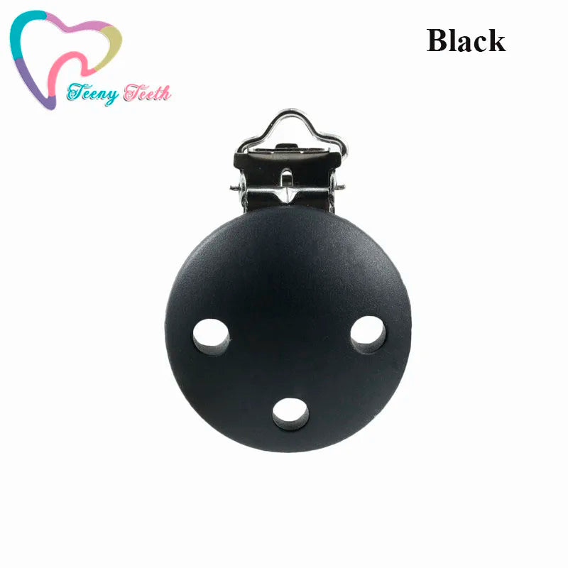 10 PCS 35 MM Round Silicone Clips BPA Free Baby Teething Teether Necklace Accessories Infant Pacifier Holder Chain Nipple DIY
