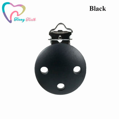 10 PCS 35 MM Round Silicone Clips BPA Free Baby Teething Teether Necklace Accessories Infant Pacifier Holder Chain Nipple DIY