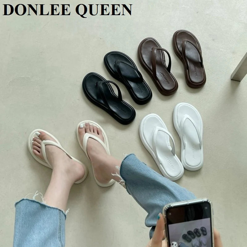 Women's Toe-Post Flat Sandals in Colour Options