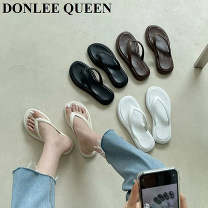 Women's Toe-Post Flat Sandals in Colour Options