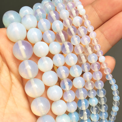 Natural Stone Dark Blue Chalcedony Jades Beads Round Loose Spacer Beads For Jewelry Making 4/6/8/10/12mm DIY Handmade Bracelets