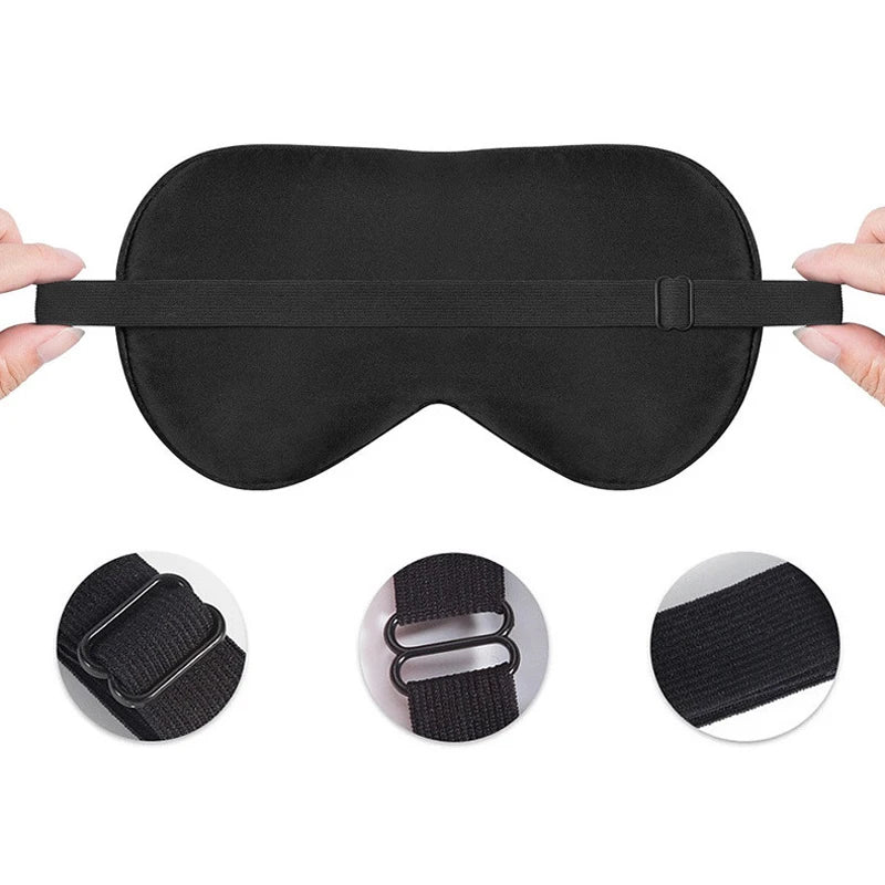 100% Silk Sleep Eye Mask Natural Fast Sleeping Eyeshade Cover Shade Patch Eye Mask Soft Portable Blindfold Travel Eyepatch Women