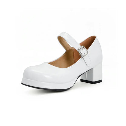 Women's Buckle-Strap Platform Mary Janes