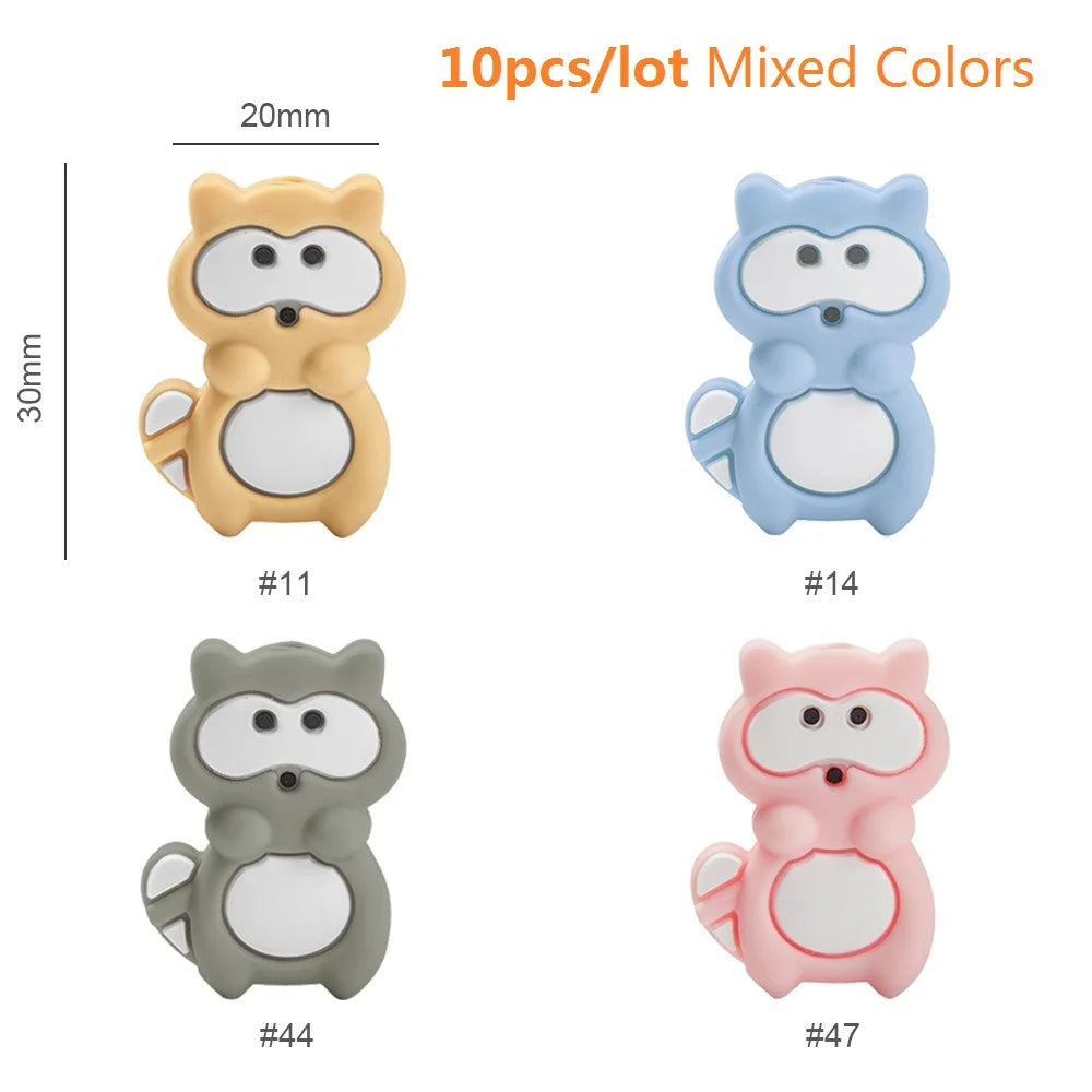 Cute-idea 10pcs/Lot Silicone Beads Teether Pacifier Nursing Chain Food Grade Teething Handmade Chewable Accessory Baby Product