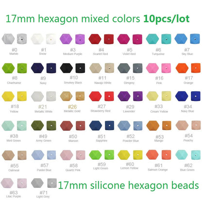 Cute-idea 10pcs/Lot Silicone Beads Teether Pacifier Nursing Chain Food Grade Teething Handmade Chewable Accessory Baby Product