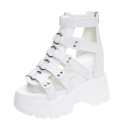 Women's Cutout Platform Wedge Sandals