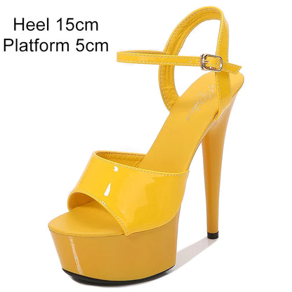 Women's Buckle-Strap Platform Stiletto Sandals