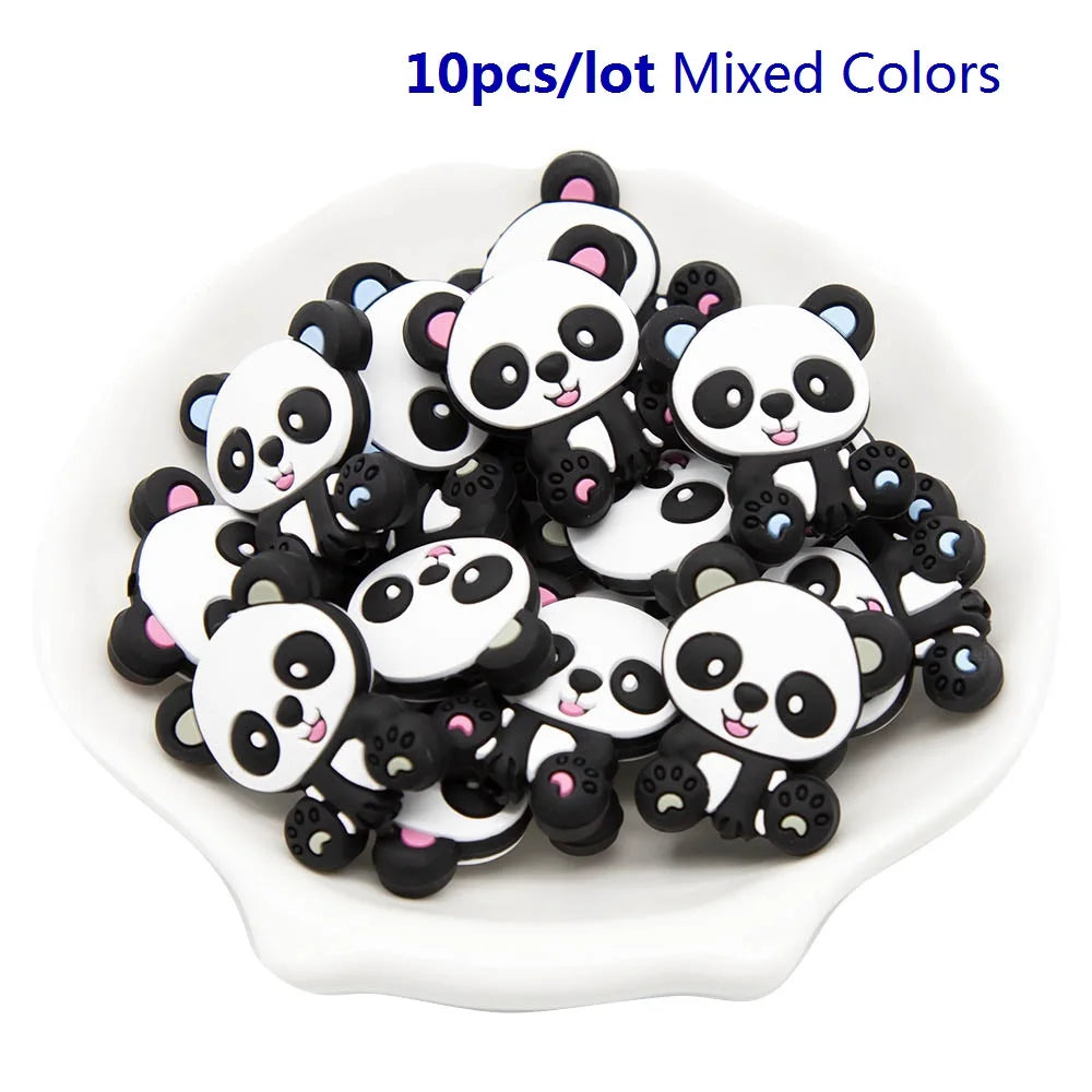 Cute-idea 10pcs/Lot Silicone Beads Teether Pacifier Nursing Chain Food Grade Teething Handmade Chewable Accessory Baby Product