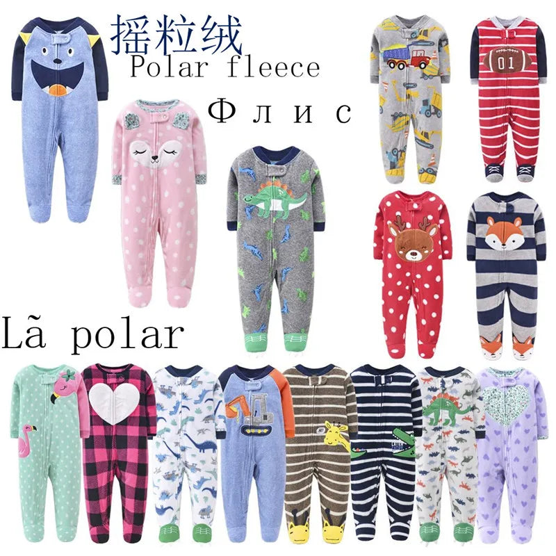 One-Piece Pajamas for Children Aged 3-10, Pajamas for Boys and Girls, Fleece One-Piece Suits, Soft and Warm