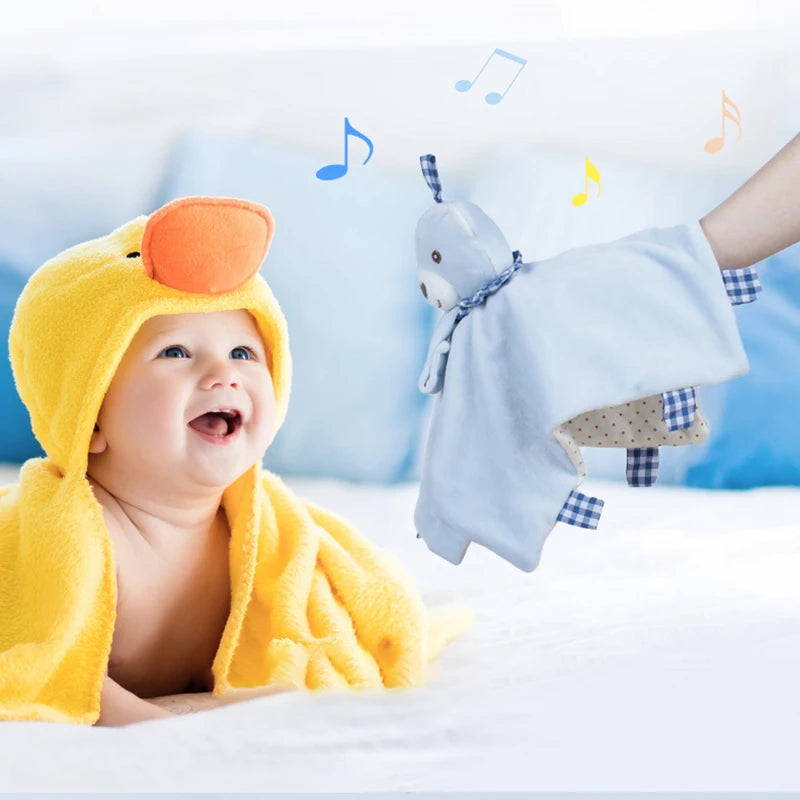 Baby Towels Newborn Baby Comforter Soothe Appease Towel Animal Rabbit Plush Dolls Soft Security Rattles Bed Bell Saliva Towel