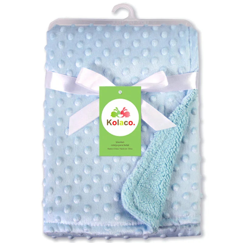 2024 New Autumn Winter Children Rose Cashmere Double-layer Baby Blanket Lamb Wool blanket 102x76cm