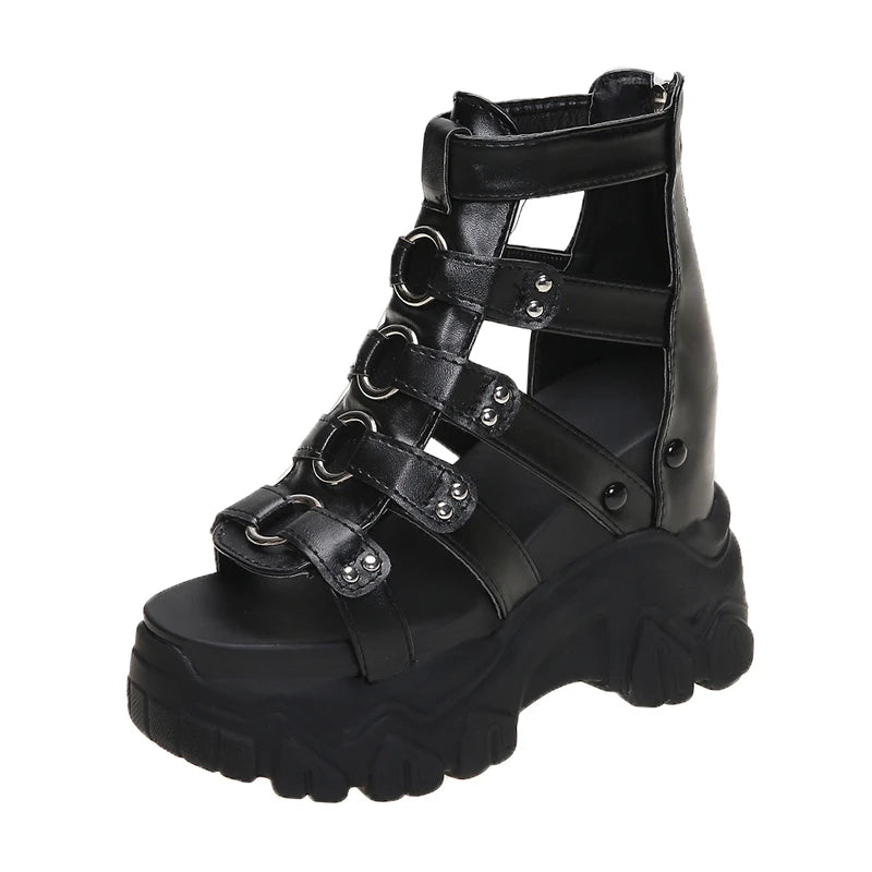 Women's Cutout Platform Wedge Sandals