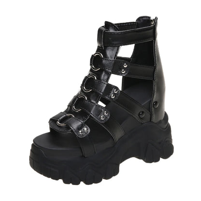 Women's Cutout Platform Wedge Sandals
