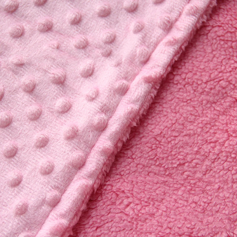 2024 New Autumn Winter Children Rose Cashmere Double-layer Baby Blanket Lamb Wool blanket 102x76cm