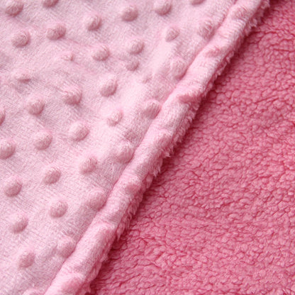 2024 New Autumn Winter Children Rose Cashmere Double-layer Baby Blanket Lamb Wool blanket 102x76cm