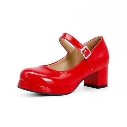 Women's Buckle-Strap Platform Mary Janes