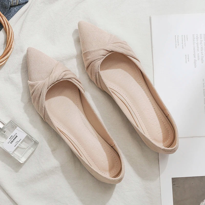 Basic Women Flats Black Flats for Women Dressy Comfort Ballet Foldable Flats Small Size 33 34 Big Size 45 46 Pointed Toe Slipons