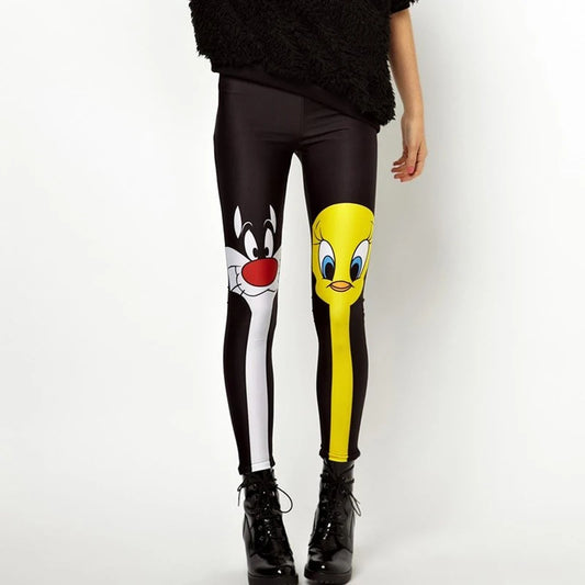4XL Design Punk Rock Fashion Women Digital Print Galaxy Leggings Alice in Wonderland Blood Camouflage Pants Legging  GL-22