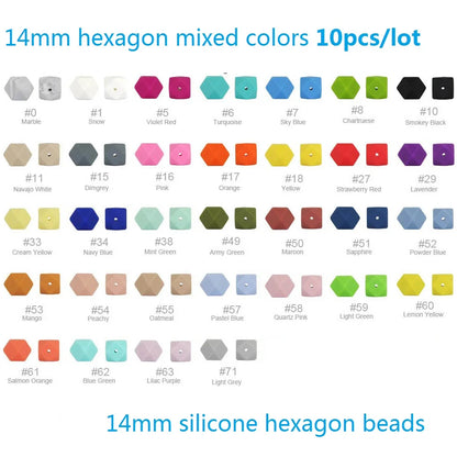 Cute-idea 10pcs/Lot Silicone Beads Teether Pacifier Nursing Chain Food Grade Teething Handmade Chewable Accessory Baby Product