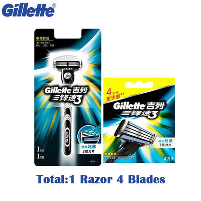Gillette Mach 3 Razors or blades Classic Shaving Razor Blades Safety Straight Shaver Blade For Men Beard Cuchillas Afeitadoras