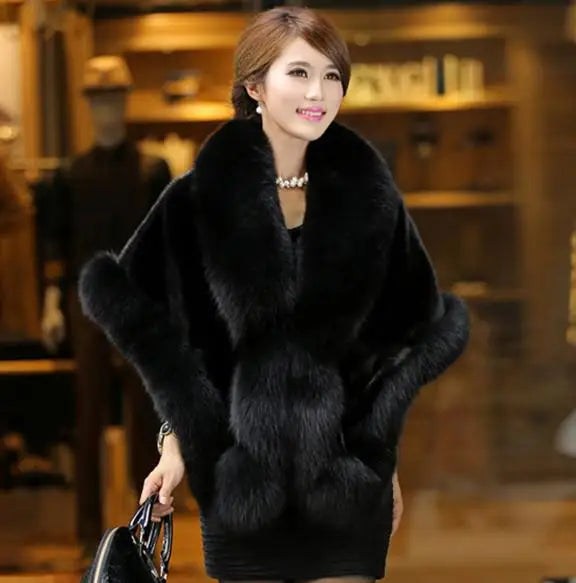 Women's Faux Fur Cape