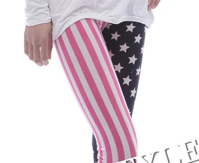 Woman Jeggings Elastic Stripe Star Print Leggings Fashion Cropped Trousers Woman leggins Pencil Pants L1071