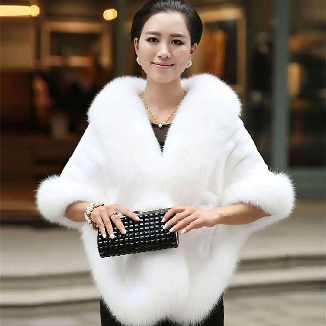 Women's Faux Fur Cape
