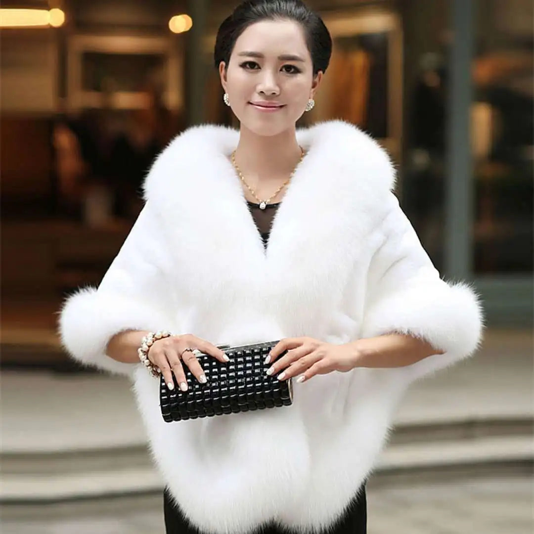 Women's Faux Fur Cape