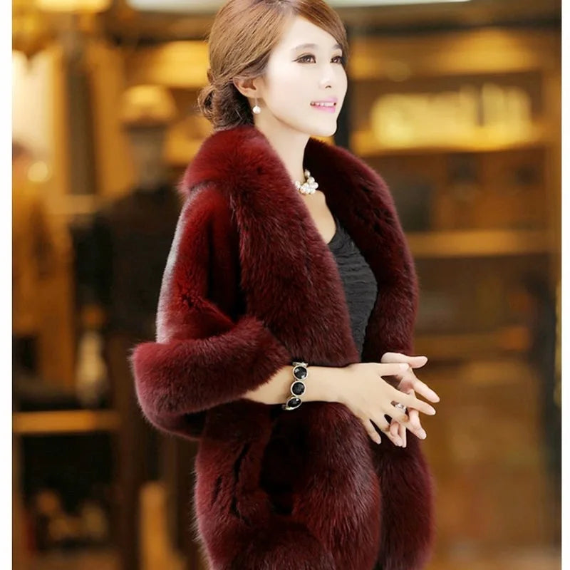 Women's Faux Fur Cape