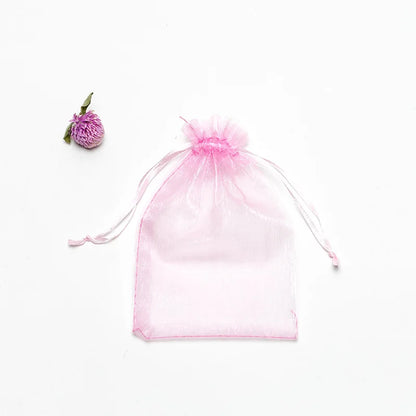 50pcs/lot 7x9cm 9x12cm 10x15 13x18cm Drawstring Organza Gift Bags Jewelry Packaging Bag Wedding Party Packaging Present Pouches