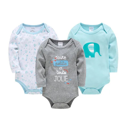 6 PCS 3 PCS Kavkas Baby Boys Girls Bodysuit Long Sleeve 100% Cotton Baby Clothes 0-12 months Newborn body bebe Jumpsuit Clothing