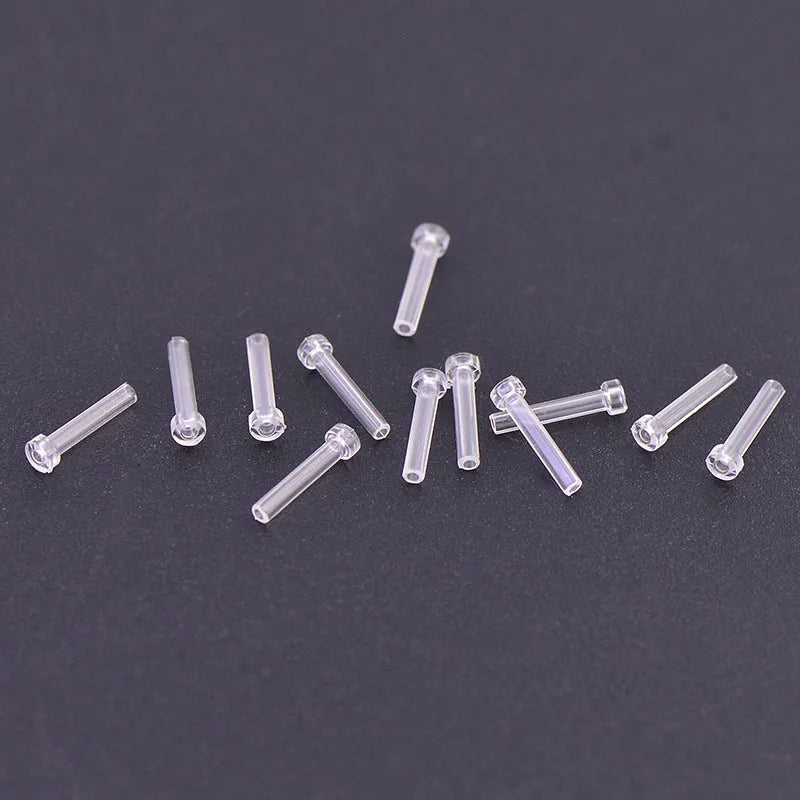 50 PCS 8/11/12mm Anti-allergy Tube Sleeve Back Plugs Tube Stud Earrings Safety Pad Protector DIY Jewelry Findings
