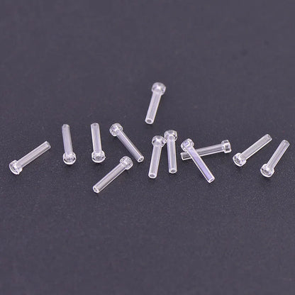 50 PCS 8/11/12mm Anti-allergy Tube Sleeve Back Plugs Tube Stud Earrings Safety Pad Protector DIY Jewelry Findings