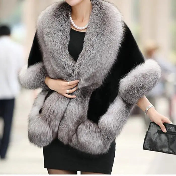 Women's Faux Fur Cape