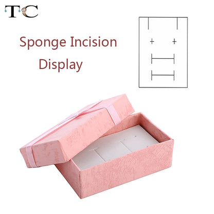12PCS/lot Assorted Colors Ring Necklace Set Box Trinket Box Necklace Case Earrings Holder 5*8 Packaging Gift Box