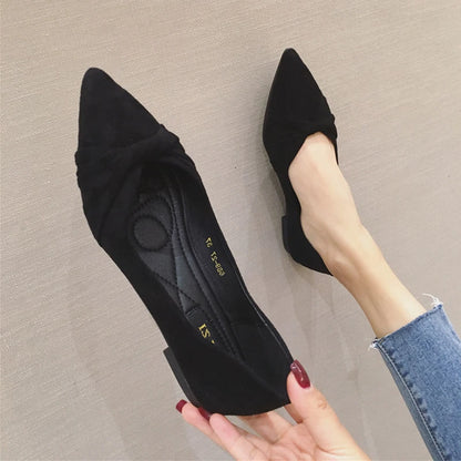 Basic Women Flats Black Flats for Women Dressy Comfort Ballet Foldable Flats Small Size 33 34 Big Size 45 46 Pointed Toe Slipons
