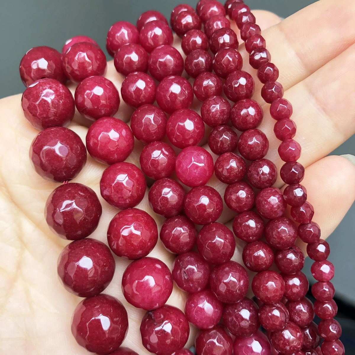 Natural Stone Dark Blue Chalcedony Jades Beads Round Loose Spacer Beads For Jewelry Making 4/6/8/10/12mm DIY Handmade Bracelets